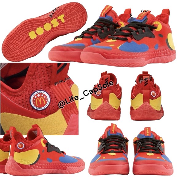 Size 8‎ Adidas Harden Vol 5 Future Red Natural McDonalds All American FZ1292 New